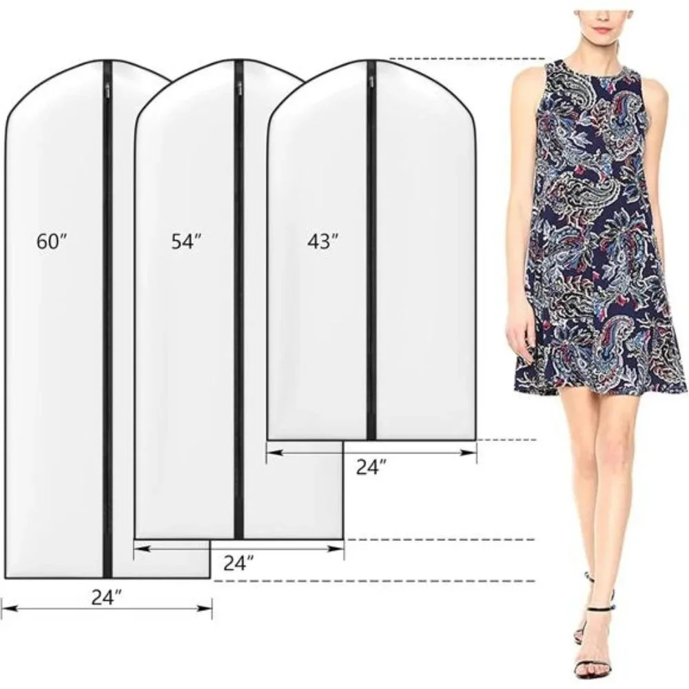 Garment Bags for Clothes Closet Storage Hanging Dress Coat Jacket Dust Proof 10